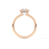 Radiant Half Bezel Lab Grown Diamond Engagement Ring