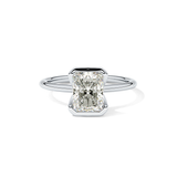 Radiant Half Bezel Lab Grown Diamond Engagement Ring