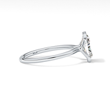 Radiant Half Bezel Lab Grown Diamond Engagement Ring
