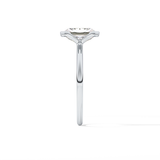 Radiant Half Bezel Lab Grown Diamond Engagement Ring