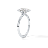Radiant Half Bezel Lab Grown Diamond Engagement Ring