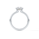 Radiant Half Bezel Lab Grown Diamond Engagement Ring