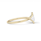 Princess Half Bezel Lab Grown Diamond Engagement Ring
