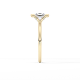 Princess Half Bezel Lab Grown Diamond Engagement Ring