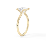 Princess Half Bezel Lab Grown Diamond Engagement Ring