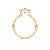 Princess Half Bezel Lab Grown Diamond Engagement Ring