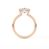 Princess Half Bezel Lab Grown Diamond Engagement Ring