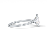 Princess Half Bezel Lab Grown Diamond Engagement Ring
