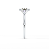 Princess Half Bezel Lab Grown Diamond Engagement Ring