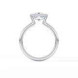 Princess Half Bezel Lab Grown Diamond Engagement Ring