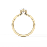 Pear Half Bezel Lab Grown Diamond Engagement Ring