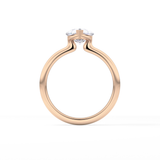Pear Half Bezel Lab Grown Diamond Engagement Ring