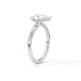 Pear Half Bezel Lab Grown Diamond Engagement Ring
