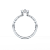 Pear Half Bezel Lab Grown Diamond Engagement Ring