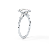 Emerald Three Stone Lab Grown Diamond Engagement Ring