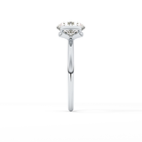 Round Half Bezel Lab Grown Diamond Engagement Ring