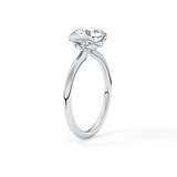 Round Half Bezel Lab Grown Diamond Engagement Ring