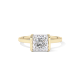 Princess Half Bezel Lab Grown Diamond Engagement Ring