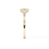 Princess Half Bezel Lab Grown Diamond Engagement Ring