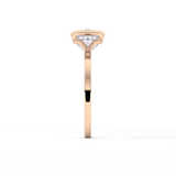 Princess Half Bezel Lab Grown Diamond Engagement Ring