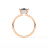 Princess Half Bezel Lab Grown Diamond Engagement Ring