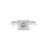 Princess Half Bezel Lab Grown Diamond Engagement Ring