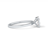 Princess Half Bezel Lab Grown Diamond Engagement Ring