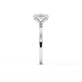 Princess Half Bezel Lab Grown Diamond Engagement Ring