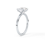 Princess Half Bezel Lab Grown Diamond Engagement Ring