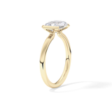 East West Radiant Half Bezel Lab Grown Diamond Engagement Ring