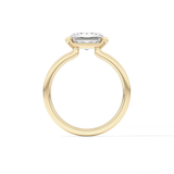 East West Radiant Half Bezel Lab Grown Diamond Engagement Ring