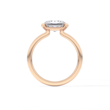 East West Radiant Half Bezel Lab Grown Diamond Engagement Ring