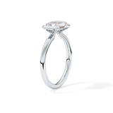 East West Radiant Half Bezel Lab Grown Diamond Engagement Ring
