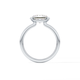 East West Radiant Half Bezel Lab Grown Diamond Engagement Ring