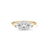 East West Marquise Solitaire Lab Grown Diamond Engagement Ring