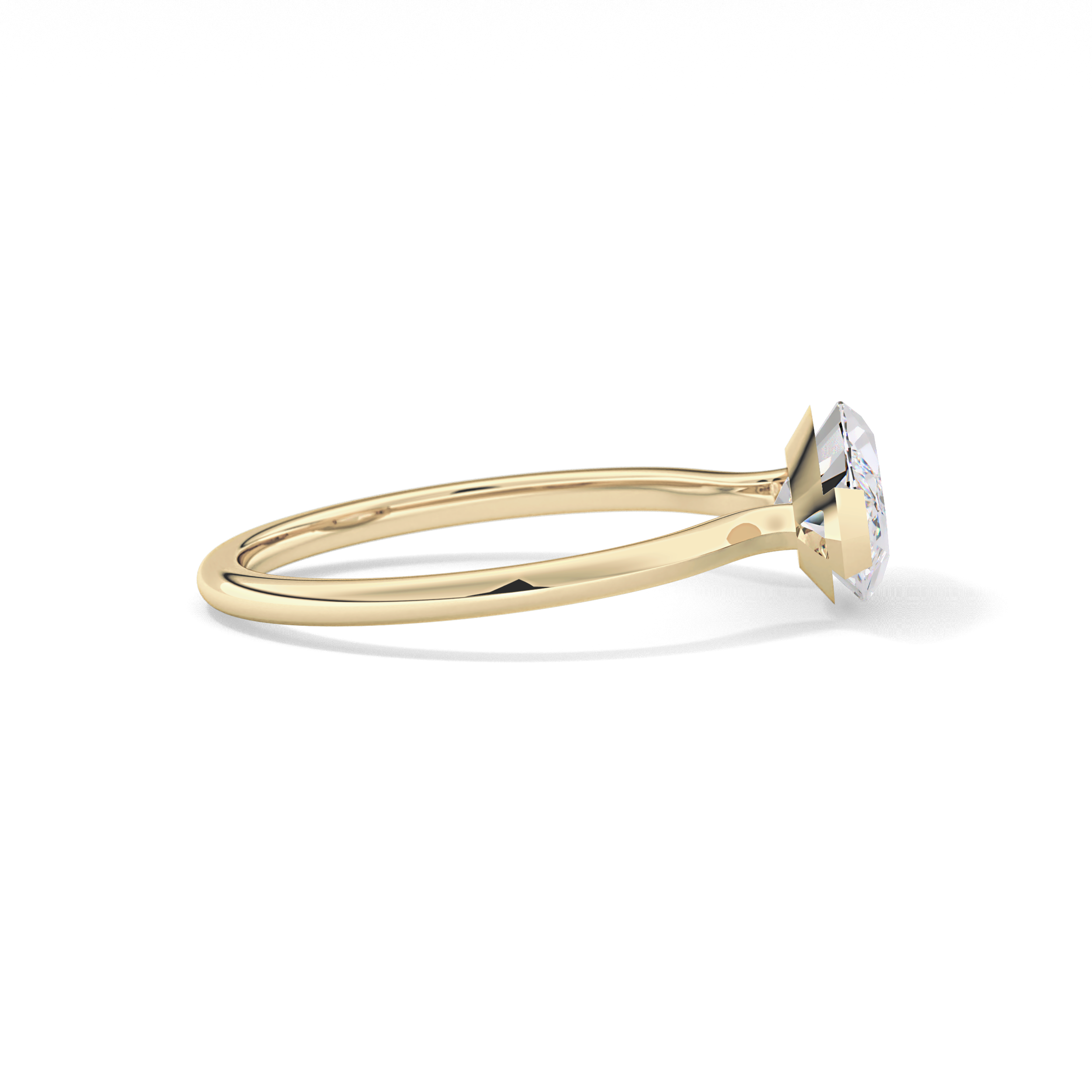 East West Marquise Solitaire Lab Grown Diamond Engagement Ring
