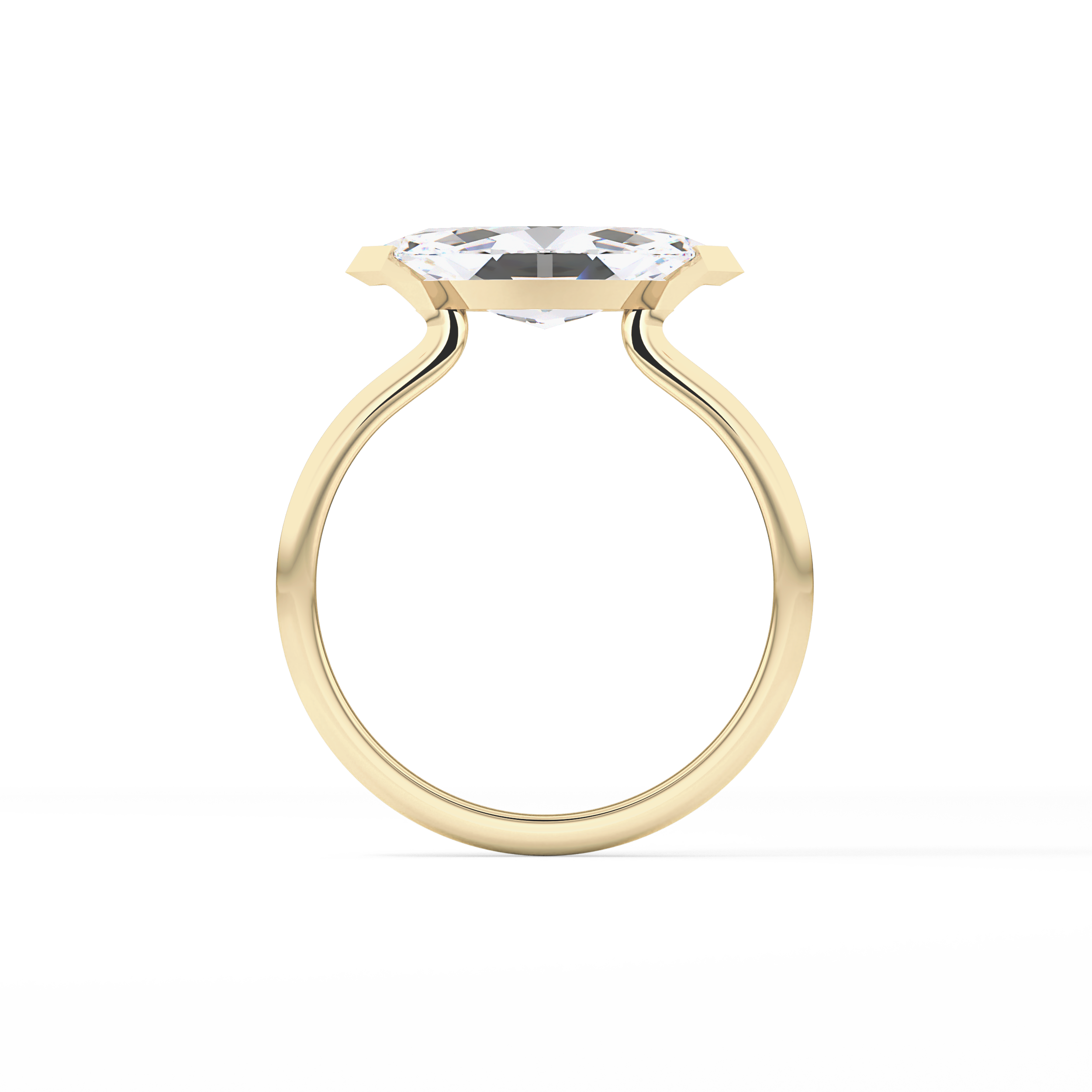 East West Marquise Solitaire Lab Grown Diamond Engagement Ring