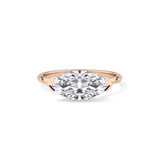 East West Marquise Solitaire Lab Grown Diamond Engagement Ring