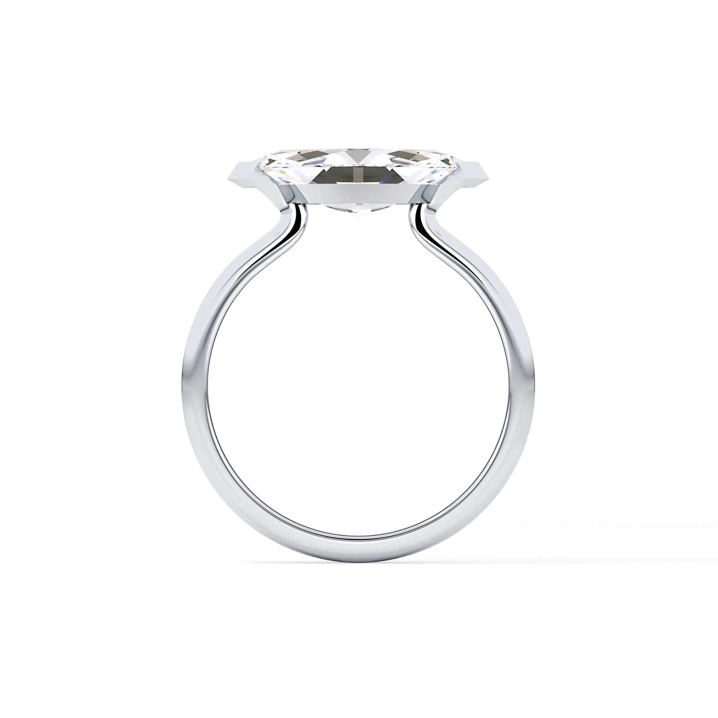 East West Marquise Solitaire Lab Grown Diamond Engagement Ring
