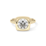 Round Bezel & Solitaire Lab Grown Diamond Engagement Ring