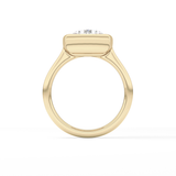 Round Bezel & Solitaire Lab Grown Diamond Engagement Ring