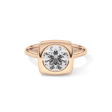 Round Bezel & Solitaire Lab Grown Diamond Engagement Ring