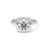 Round Bezel & Solitaire Lab Grown Diamond Engagement Ring
