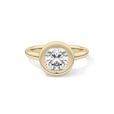 Cushion Bezel & Solitaire Lab Grown Diamond Engagement Ring