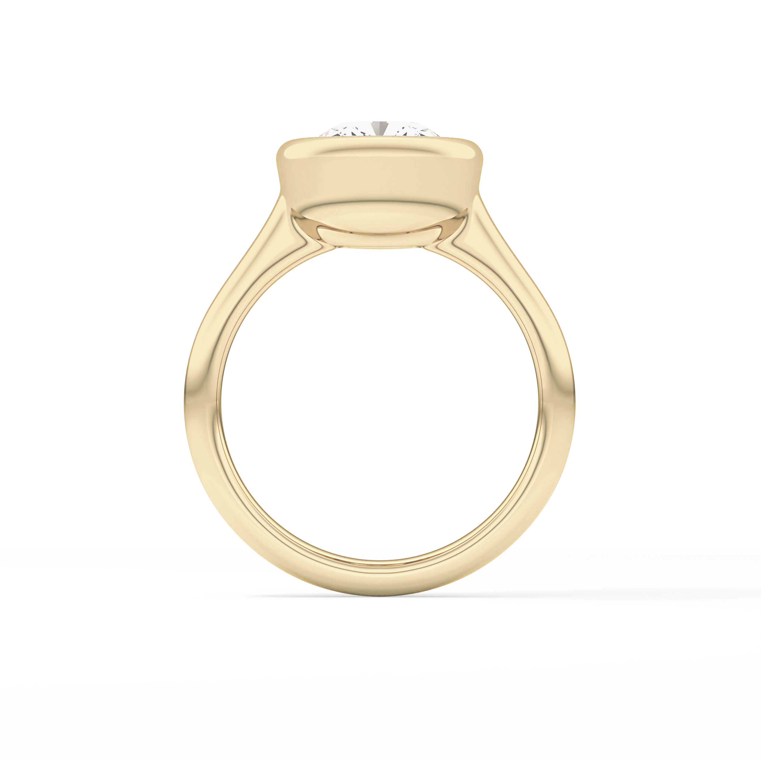 Cushion Bezel & Solitaire Lab Grown Diamond Engagement Ring