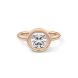 Cushion Bezel & Solitaire Lab Grown Diamond Engagement Ring