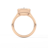 Cushion Bezel & Solitaire Lab Grown Diamond Engagement Ring