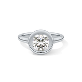 Cushion Bezel & Solitaire Lab Grown Diamond Engagement Ring