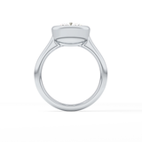 Cushion Bezel & Solitaire Lab Grown Diamond Engagement Ring