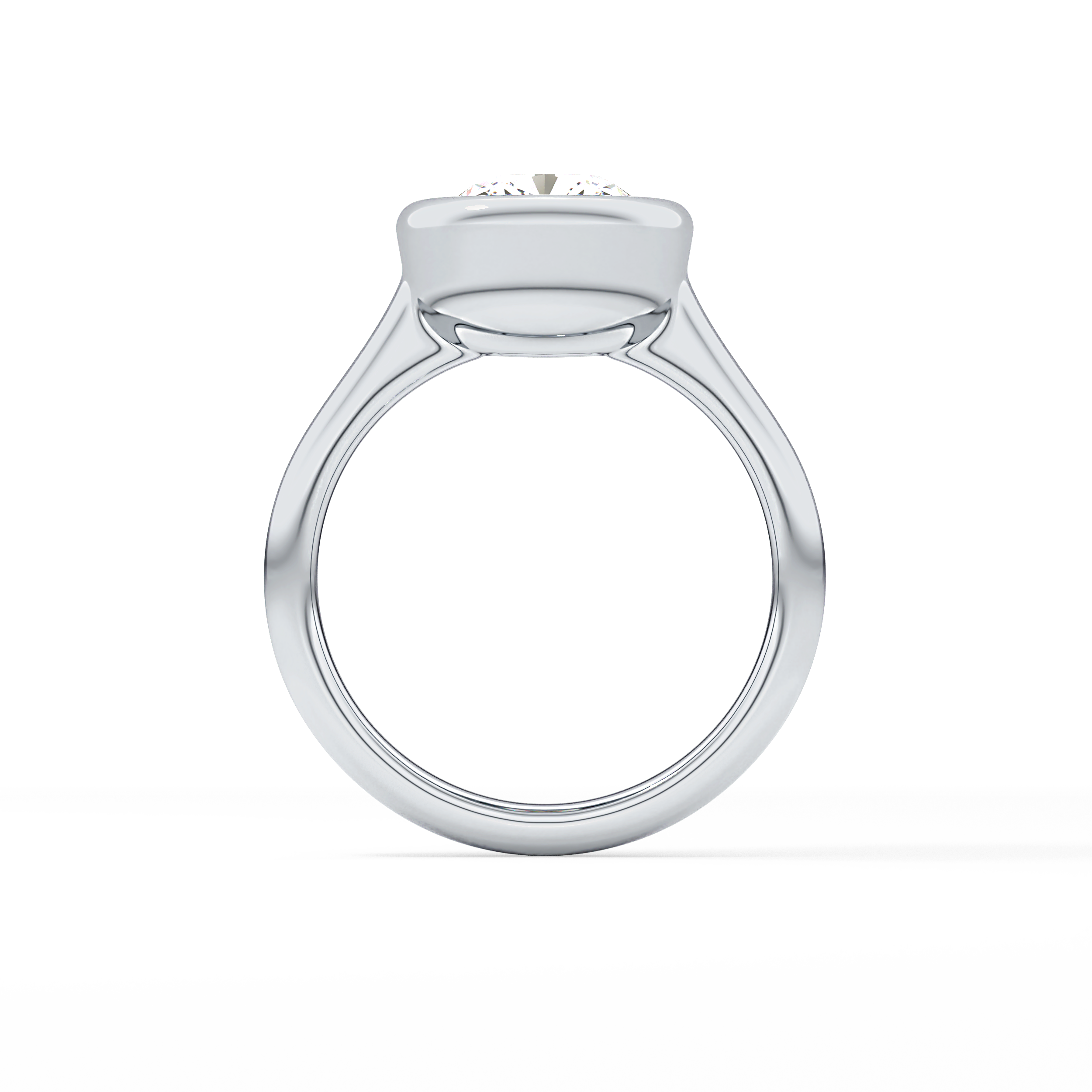 Cushion Bezel & Solitaire Lab Grown Diamond Engagement Ring
